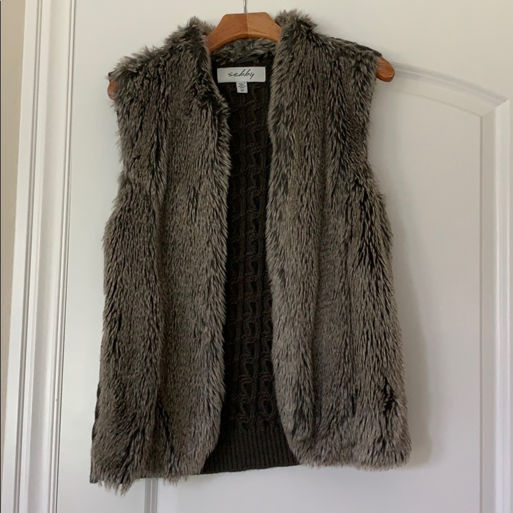 Faux fur vest